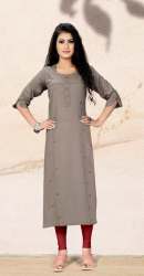  JASHAN Grey  Cotton Kurti