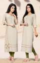  JASHAN White Cotton Kurti