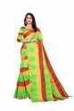 jivika gracefull Parrot Green cotton silk saree