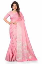 Kaneera Baby Pink Silk Saree