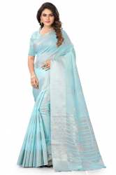 Kaneera SkyBlue Silk Saree