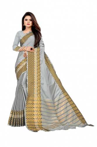 KASHVI VOL-1 grey  cotton silk saree