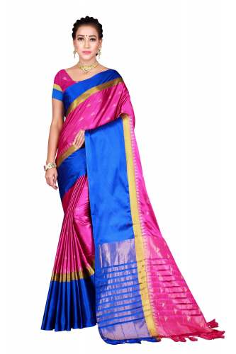 Kaveri Pink Cotton Saree