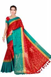 Kaveri Red Cotton Saree