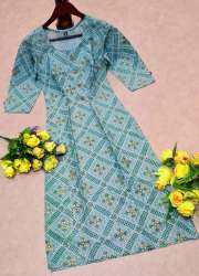 Ketki Green  cotton kurti 
