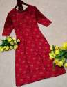 Kinnari Red  cotton Kurtis