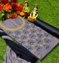 Koyal NavyBlue Cotton Dress Material thumb 1