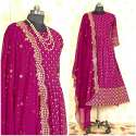 Krishi Purple Georgette Gown thumb 1
