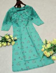 Life style Light Blue cotton kurti 