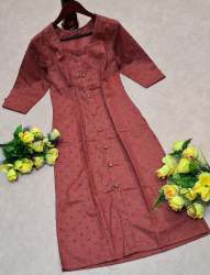 Life style Red  cotton kurti 