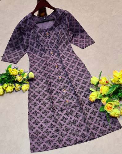 Life style Violet cotton kurti 