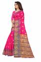 MONIKA BUTI PALLU Pink cotton silk saree thumb 1