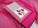 PUBLIC DEMAND Pink cotton dress material thumb 1