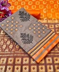 RANG Orange Cotton Dress Material