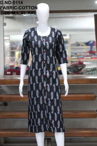 Riddhika Dark Blue cotton kurtis