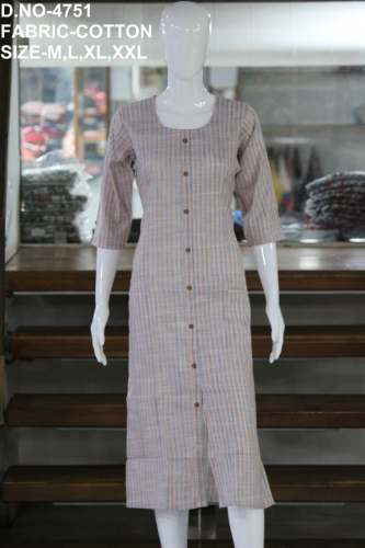 Riddhika Grey cotton kurtis