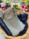 RINKU Grey Cotton Dress Material