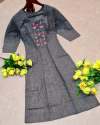 Riva Grey cotton Kurtis thumb 1