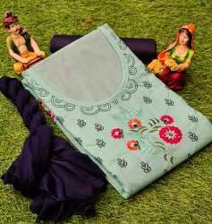 RIYA LightBlue Cotton Dress Material