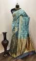 Royal vol- 1 Blue cotton silk saree