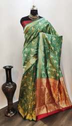 Royal vol- 1 Green cotton silk saree