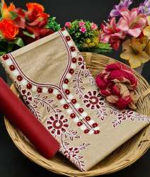 Rukshana Grey Cotton Dress Material