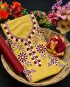 Rukshana Yellow Cotton Dress Material