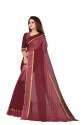 RUSTAM VOL 2 marron cotton silk saree thumb 1