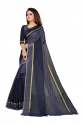 RUSTAM VOL 2 Navy blue cotton silk saree thumb 1