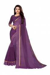 RUSTAM VOL 2 purple cotton silk saree
