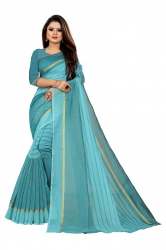 RUSTAM VOL 2 Sky Blue cotton silk saree