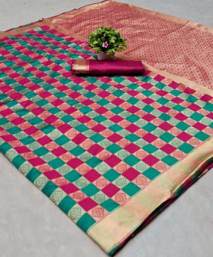 Sasya Green Jacquard Silk  Saree