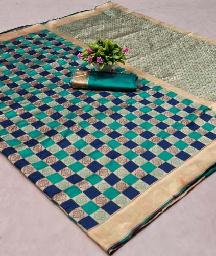 Sasya  Light Green Jacquard Silk  Saree