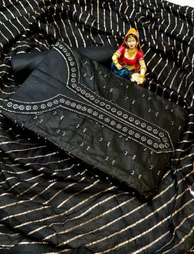  SHALINI Black Cotton Dress Material