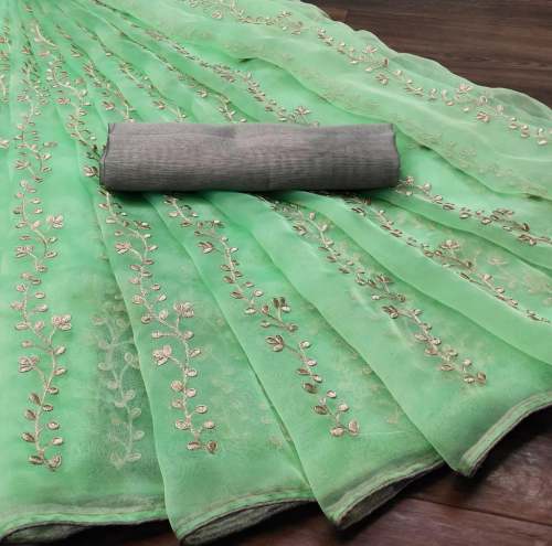 Siya Green  Organza Saree 
