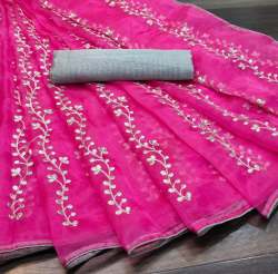 Siya Pink  Organza Saree 