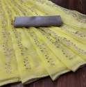 Siya Yellow   Organza Saree  thumb 1