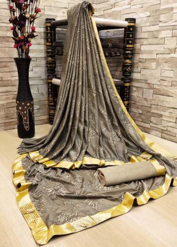 Sofia Brown Heavy Lycra Saree