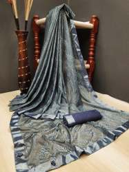 Sofiya  Grey  Lycra Saree