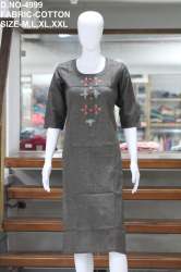 Sweety  Dark Grey cotton kurtis