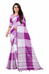  Trendy vol-2  Purple Cotton silk saree