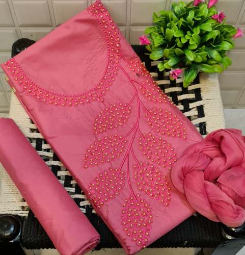 Zeel Pink  Cotton Dress Material