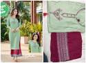Embroidered Stylish Kurti with Palazzo set thumb 3