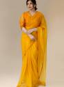 Designer Organza Saree With Readymade Blouse