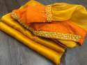 Designer Organza Saree With Readymade Blouse thumb 5