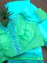 Designer Organza Saree With Readymade Blouse thumb 9