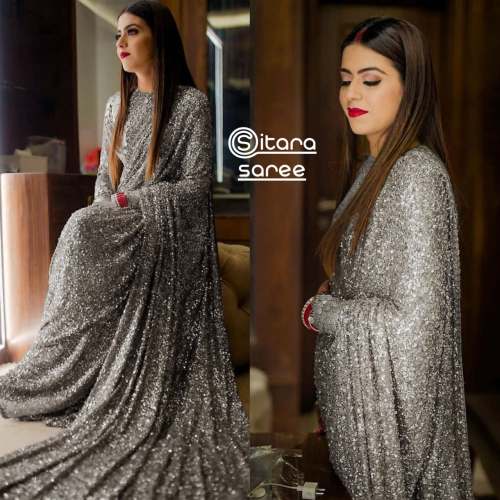 sitara sequence saree by K3 Creation