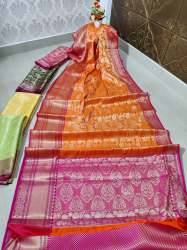 Banarasi Kanchi Tissue Pattu Border Saree