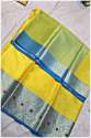 Banarasi Kora Muslin Tanchoi Silk Saree thumb 1