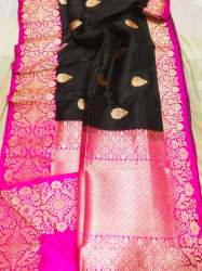 Exclusive banarsi pure katan silk butti saree for women